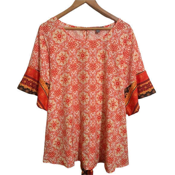 Jessica London Tops - Jessica London Batik Print Blouse 22W